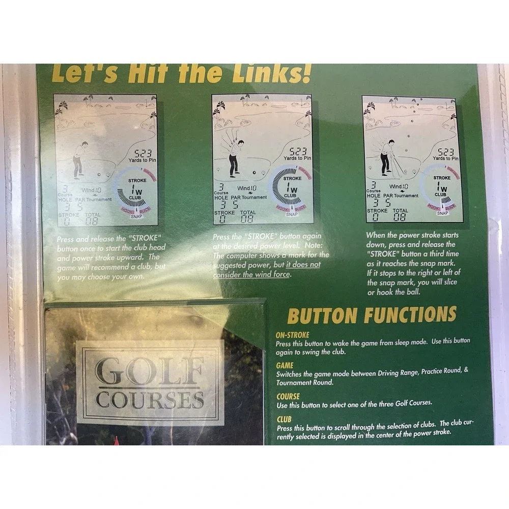 NIP Sealed Radica 3730 World Class Golf Electronic Hand Held Video Game